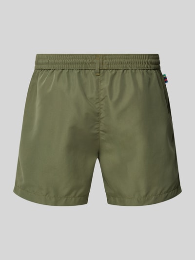 PAUL SMITH Badehose mit Label-Patch Modell 'ZEBRA' Oliv 3