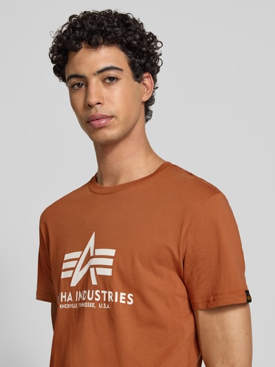 Alpha Industries T-shirt van zuiver katoen Hazelnoot - 3