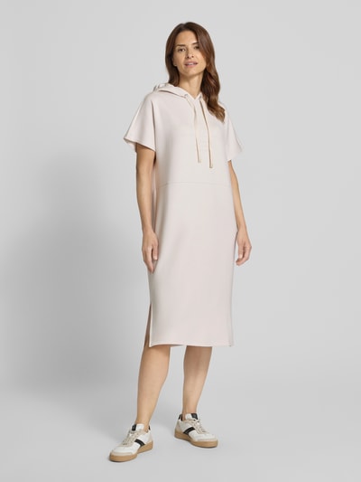 Christian Berg Woman Sweatkleid mit Statement-Print und Kapuze Ecru 1