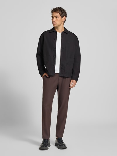 Selected Regular Fit Freizeithemd aus Baumwoll-Mix Modell 'MOTTO' Black 1