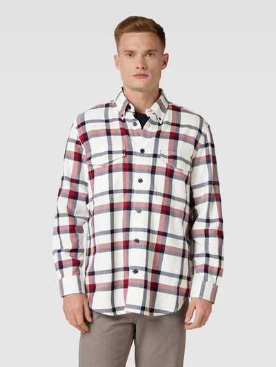 Tommy Hilfiger Regular fit vrijetijdsoverhemd met ruitmotief, model 'GLOBAL' Offwhite - 4