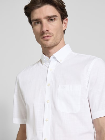 Fynch-Hatton Freizeithemd mit Knopfleiste Weiss 3