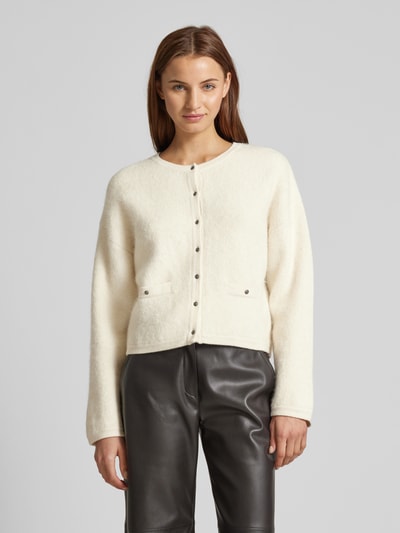 THE KOOPLES Strickjacke aus Alpaka-Mix mit Knopfleiste Ecru 4