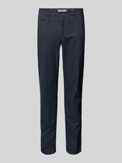 Brax Regular fit chino met paspelzak, model 'FABIO' Marineblauw - 2