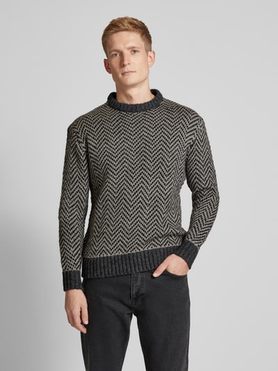 SELECTED HOMME Gebreide pullover met ronde hals, model 'HARRY' Grafiet - 4