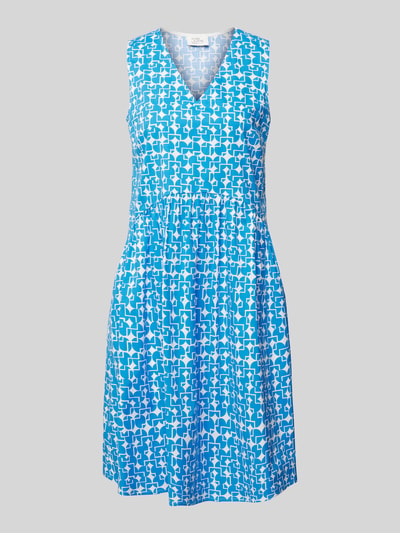 ROBE LÉGÈRE Knielanges Kleid mit grafischem Muster Bleu 2