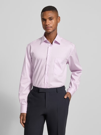 ETERNA Comfort Fit Business-Hemd aus Baumwolle mit Kentkragen Flieder 4