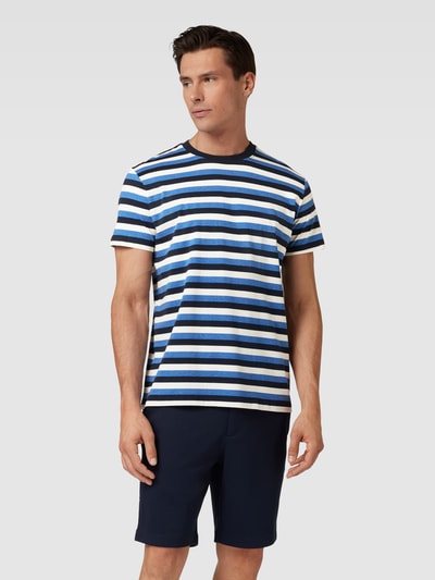 Esprit T-shirt van viscose met streepmotief Marineblauw - 4