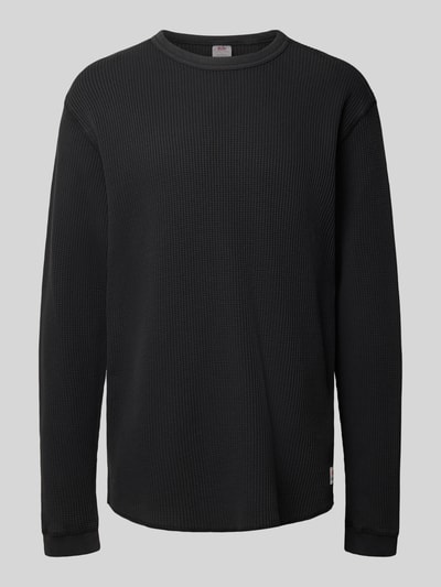 Levi's® Bluzka z długim rękawem i fakturowanym wzorem Czarny 2