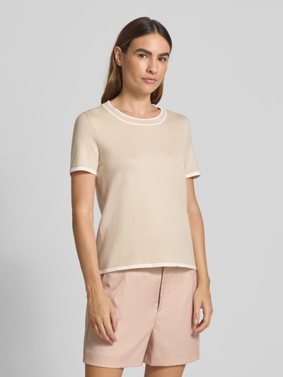 s.Oliver BLACK LABEL Regular Fit T-Shirt aus Viskose-Mix Sand 4