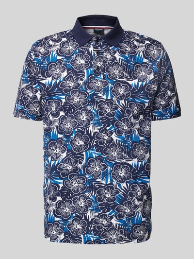 HECHTER PARIS Regular Fit Poloshirt mit Label-Print Marine 2