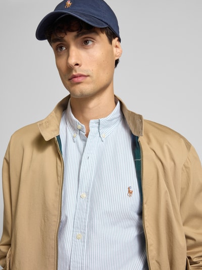 Polo Ralph Lauren Slim Fit Freizeithemd mit Button-Down-Kragen Hellgrau 3
