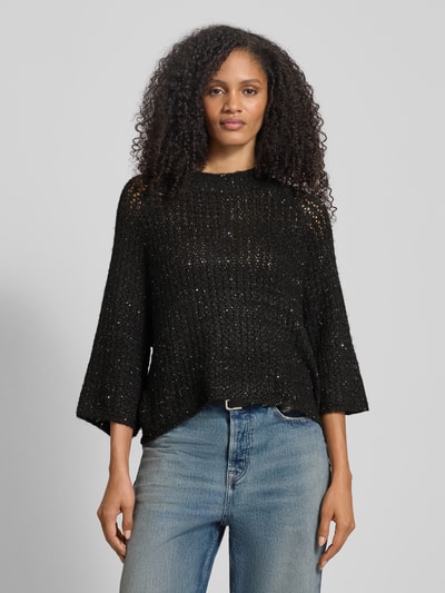 B.Young Relaxed Fit Pullover in Strick-Optik Modell 'Oliva' Black 4