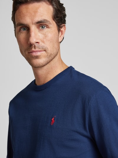 Polo Ralph Lauren Longsleeve mit Logo-Stitching Marine 3