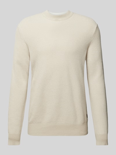 BOSS Orange Strickpullover mit Rundhalsausschnitt Modell 'Amercury' Sand 2