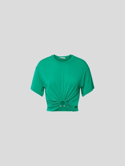 Rabanne Cropped T-Shirt aus Viskose-Mix Gruen 2