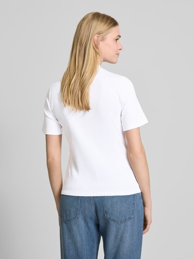 Christian Berg Woman T-Shirt mit geripptem Stehkragen Weiss 5