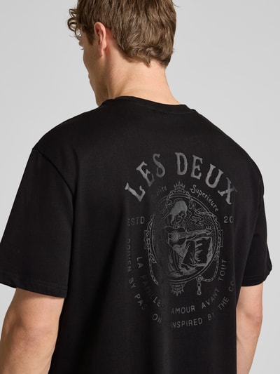 Les Deux T-shirt met ronde hals, model 'Passion' Zwart - 3