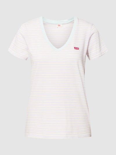 Levi's® T-shirt met labelstitching, model 'Oregano' Lichtblauw - 2