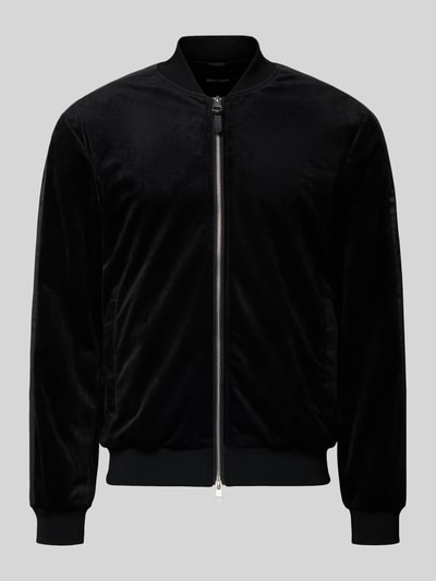 Antony Morato Sweatjacke mit gerippten Abschlüssen BLACK 1