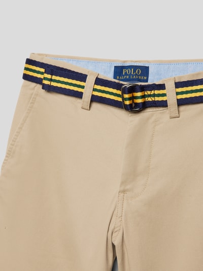 Polo Ralph Lauren Kids Bermudas mit Gürtel Modell 'BEDFORD' Beige 2