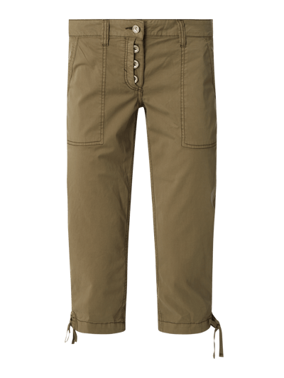 Tom Tailor Tapered Fit Caprihose mit Stretch-Anteil  Khaki 1