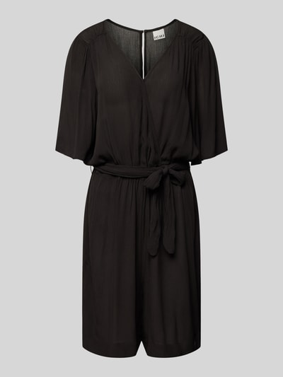 ICHI Jumpsuit mit V-Ausschnitt Modell 'Marrakech' Black 2