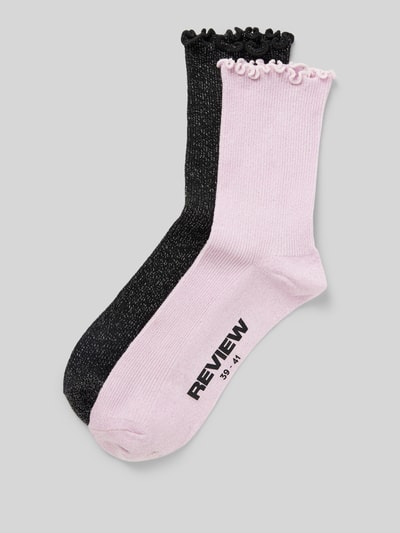 Review Socken mit Label-Print im 2er-Pack Black 1