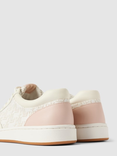 Lauren Ralph Lauren Sneakersy z logo na całej powierzchni model ‘HAILEY’ Brudny biały 2