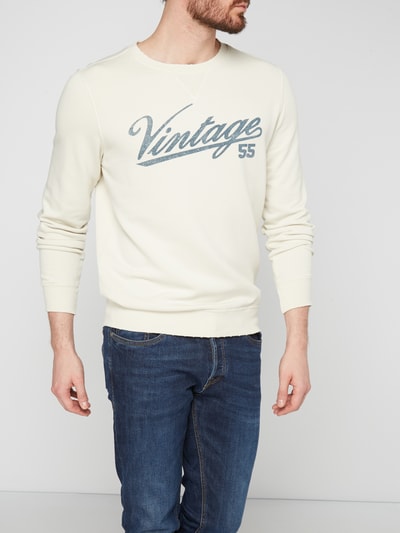 Vintage 55 Sweatshirt mit Logo-Print Ecru 3