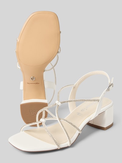 Tamaris Sandalette mit Strasssteinbesatz Weiss 4