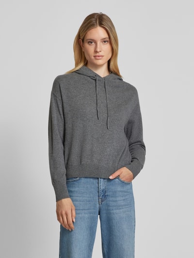 Jake*s Casual Hoodie van puur kasjmier met capuchon Donkergrijs gemêleerd - 4