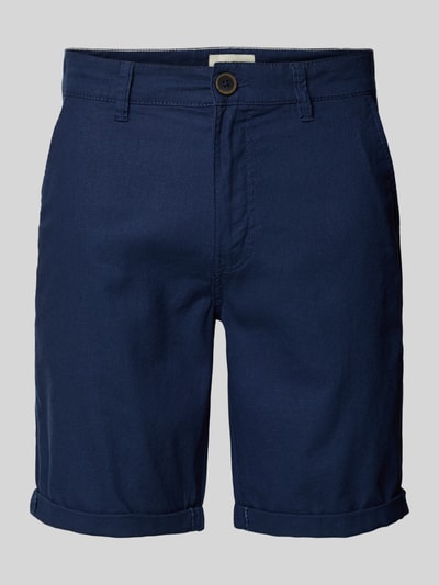 Blend Korte chino van linnenmix Donkerblauw - 2