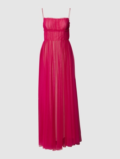 Vera Wang Bride Avondjurk met spaghettibandjes, model 'Manuela' Fuchsia - 2