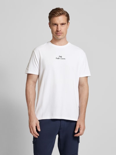 Polo Ralph Lauren T-shirt o kroju regular fit z wyhaftowanym logo Biały 4