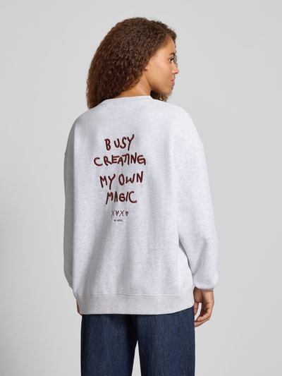 OH APRIL Oversized Sweatshirt mit Rundhalsausschnitt 'Magic' Hellgrau Melange 4