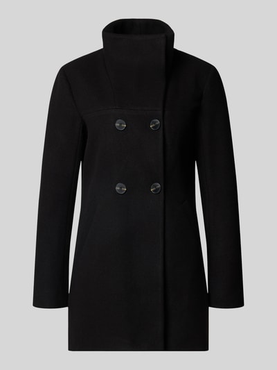 Produktfoto, Kurzmantel mit hohem Stehkragen von ONLY in gemêleerde look, dubbele knoopsluiting, steekzakken, knopen, naden, schouderpas