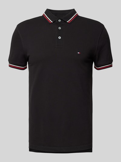 Tommy Hilfiger Regular Fit Poloshirt mit Logo-Stitching Black 1