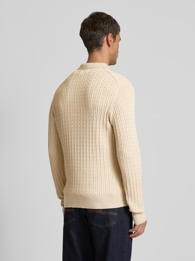 MCNEAL Strickpullover mit Zopfmuster Beige 5