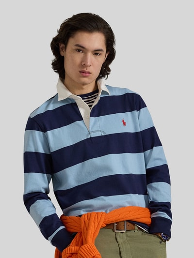 Polo Ralph Lauren Regular Fit Sweatshirt aus reiner Baumwolle Modell 'LS RUGBY M3' Bleu 6