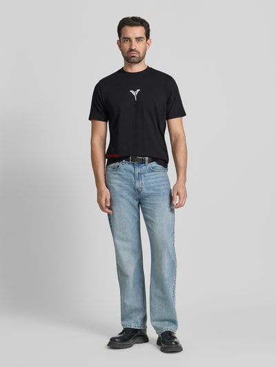 CARLO COLUCCI T-Shirt mit Label-Print Black 1