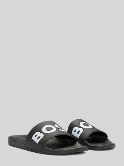 BOSS Badeschuhe mit Logo-Print Modell 'ARYEH_SLID' Black 2