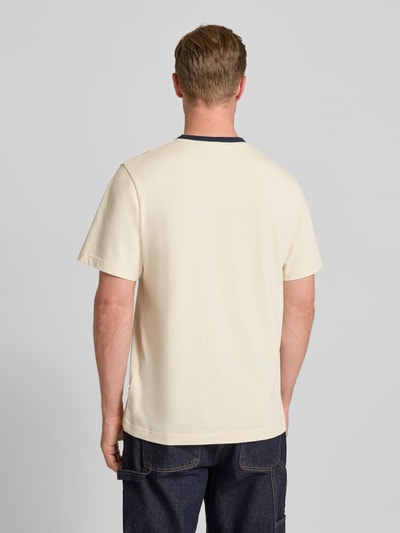 Forét T-Shirt aus Escorial Wolle mit Logo-Stitching Modell 'RAY' Offwhite 5