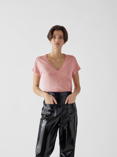 Iro T-Shirt aus Leinen Pink meliert 4