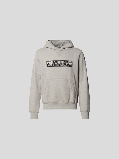 Parajumpers Hoodie mit Label-Print Mittelgrau meliert 2