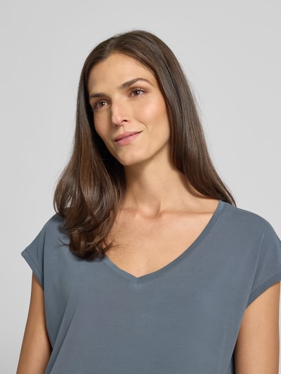 Vero Moda Loose fit T-shirt van modalmix, model 'FILLI' Oceaanblauw - 3