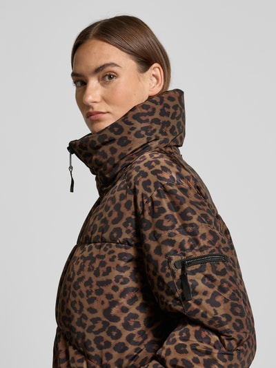 GUESS Gewatteerd jack met opstaande kraag, model 'MARTINA' Donkerbruin - 3