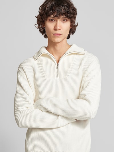 Redefined Rebel Gebreide pullover met ribboorden, model 'RIVER' Offwhite - 3