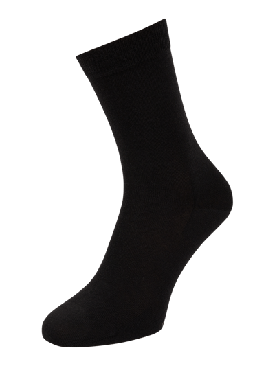 Falke Socken mit Stretch-Anteil Modell Softmerino Black 1