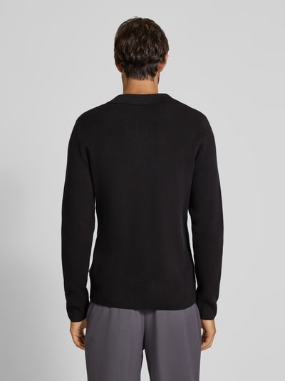 Lindbergh Relaxed fit pullover met structuurmotief Zwart - 5